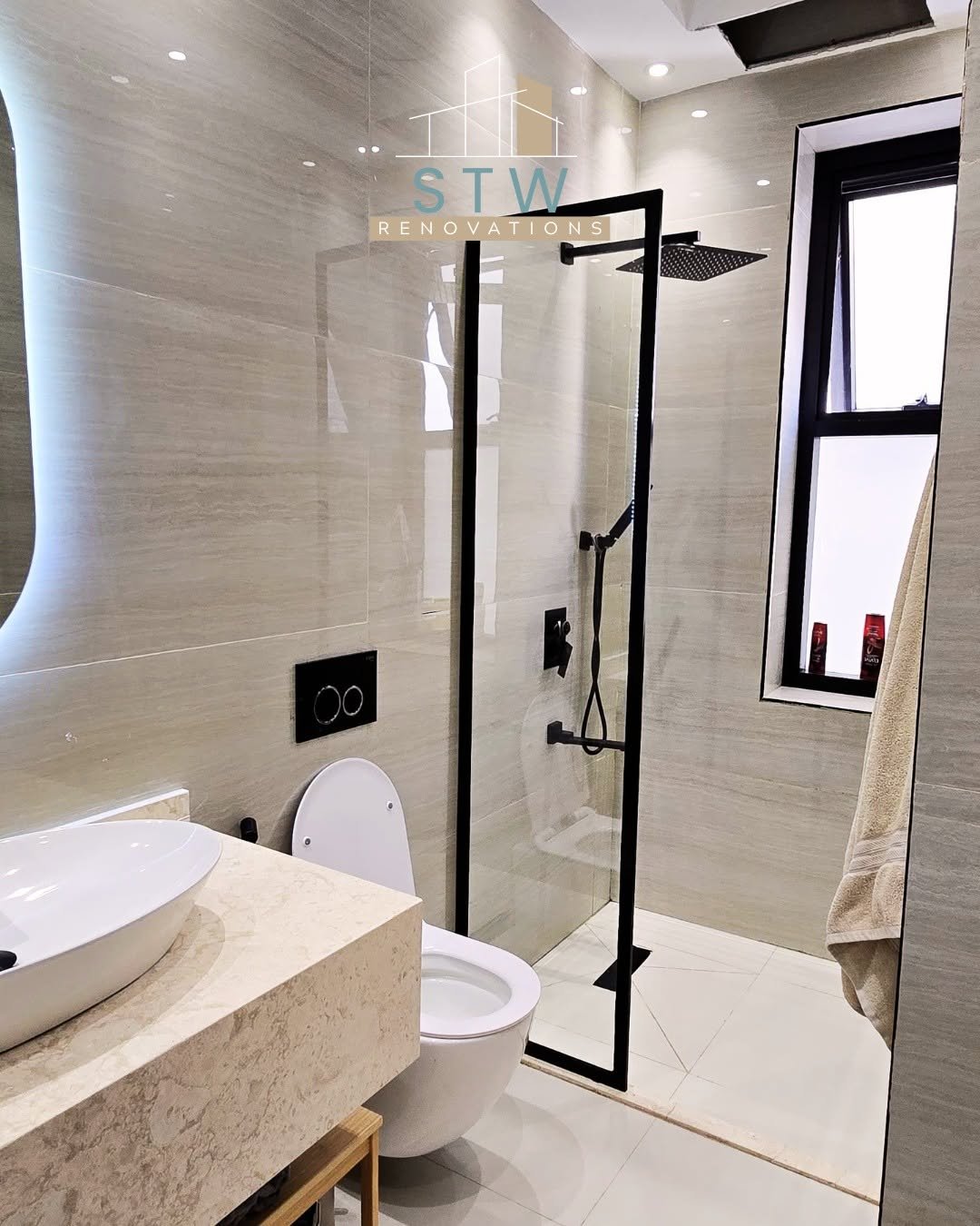 Modern holiday home bathroom fitout