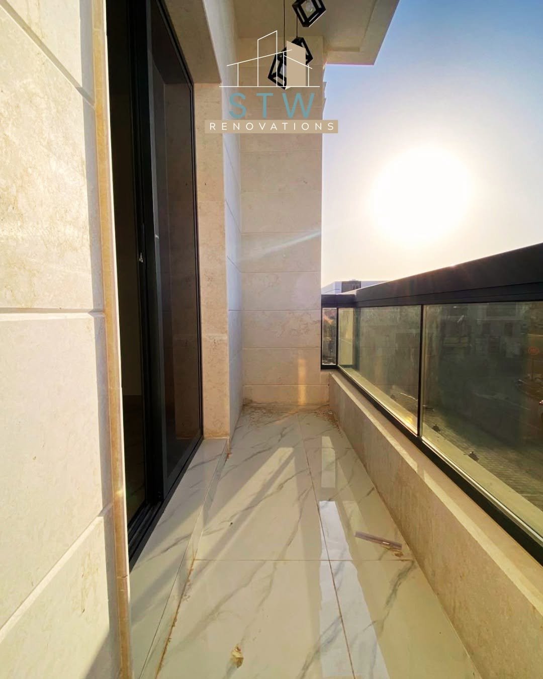 Renovated apartment balcony in the UAE