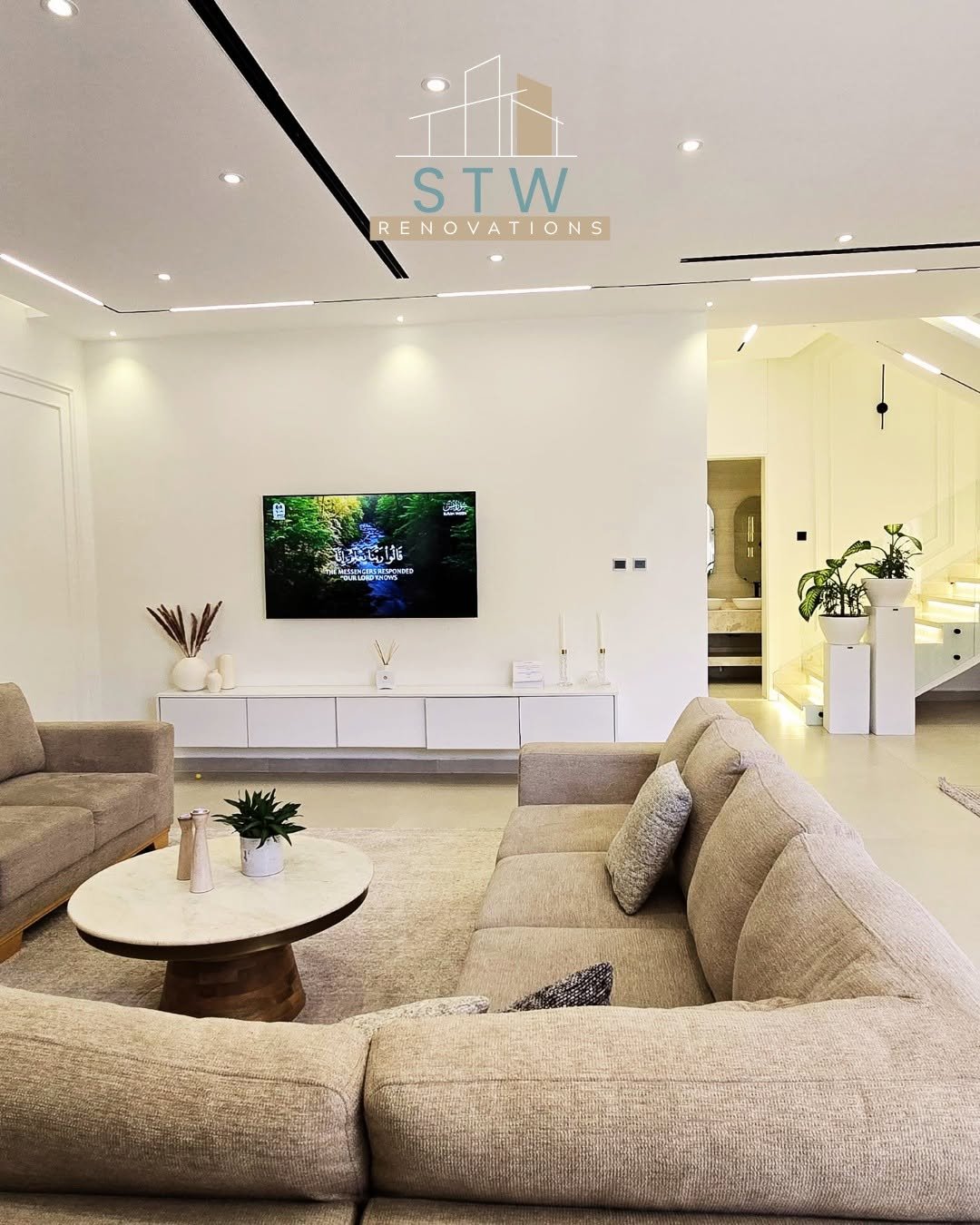 Completed STW living room renovation for a holiday home